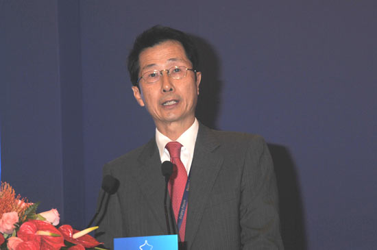 韓國高等教育財團事務總長朴仁國致辭。楊學磊 攝