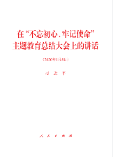 在“不忘初心、牢记使命”主题教育总结大会上的讲话